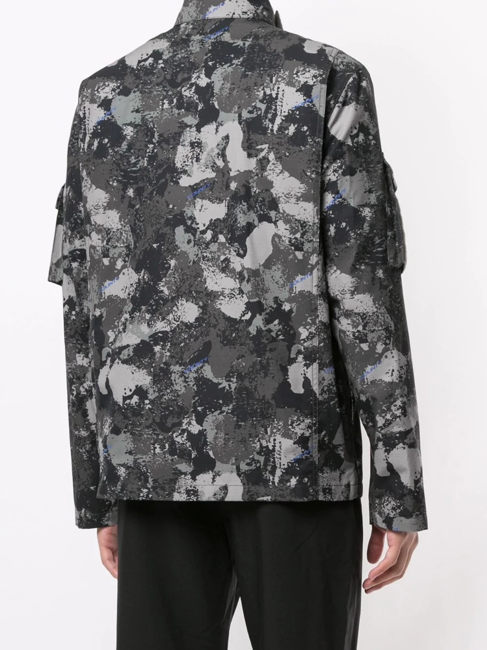 camouflage print military jacket - 4