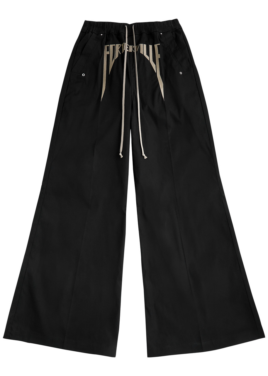 Porterville wide-leg stretch-cotton poplin trousers - 1