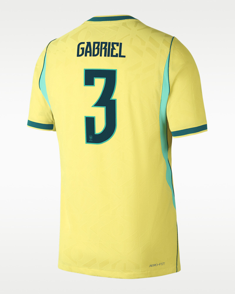 Gabriel Magalhães Brazil National Team 2026 Match Home Men's Nike Dri-FIT ADV Soccer Jersey 1