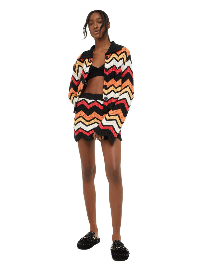 Alanui Kaleidoscopic Chevron Skirt outlook