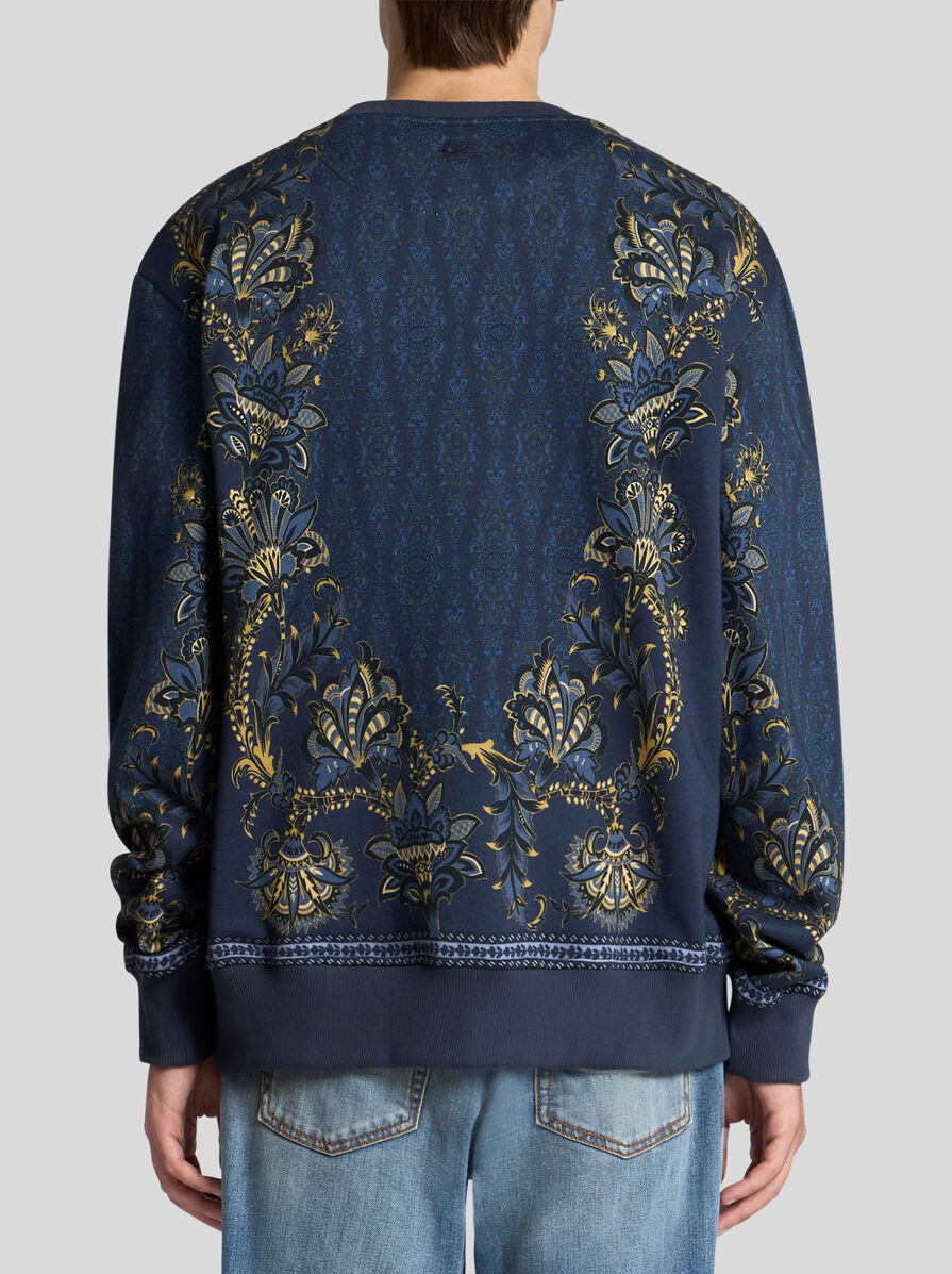 COTTON SWEATSHIRT WITH PLACED PRINT - 4