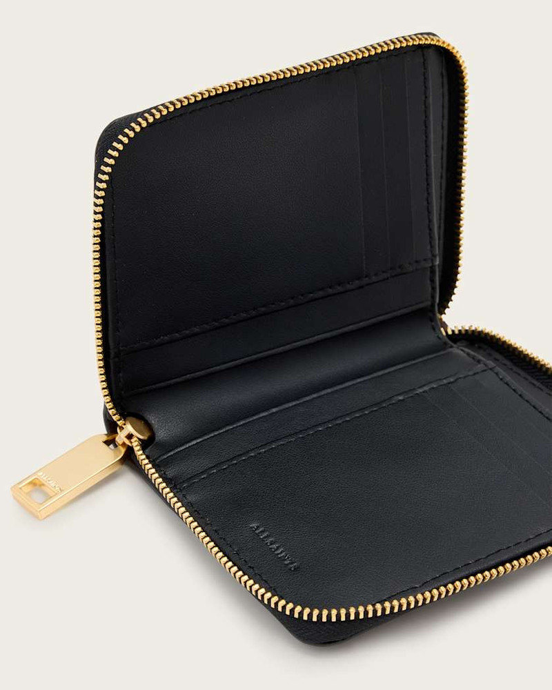 ALLSAINTS LENA HEX ZIP UP LEATHER WALLET outlook