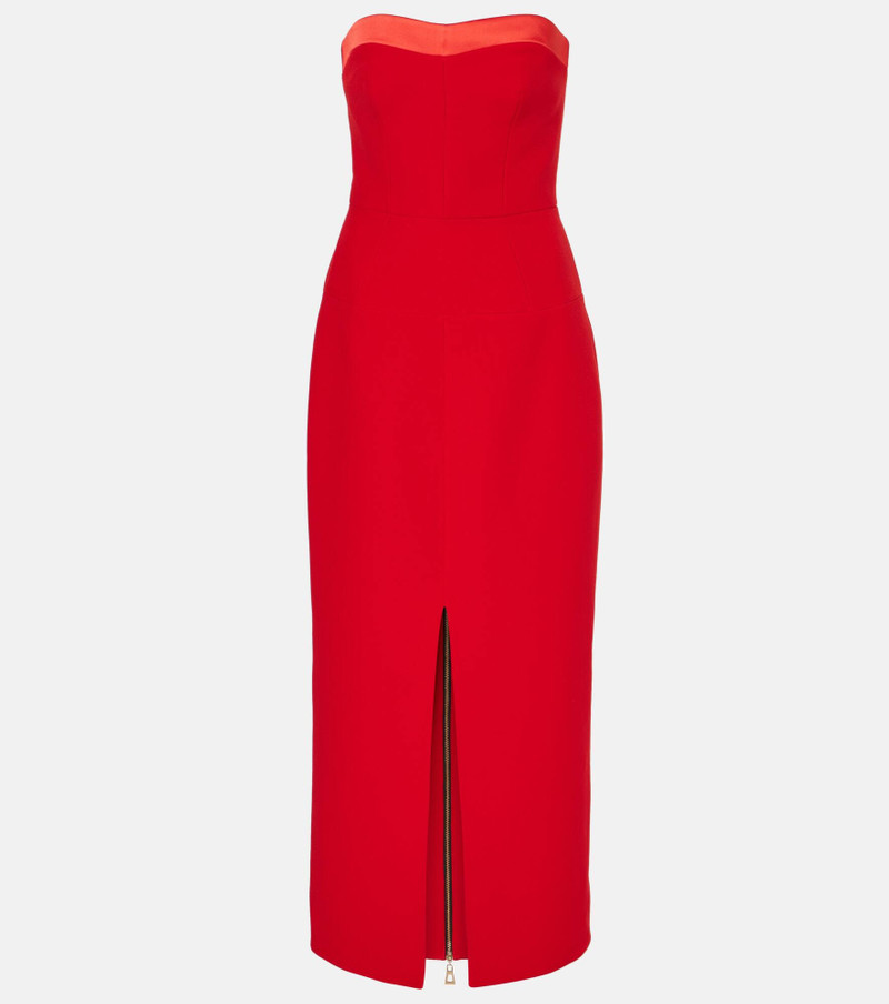 Sydney satin-trimmed midi dress - 1