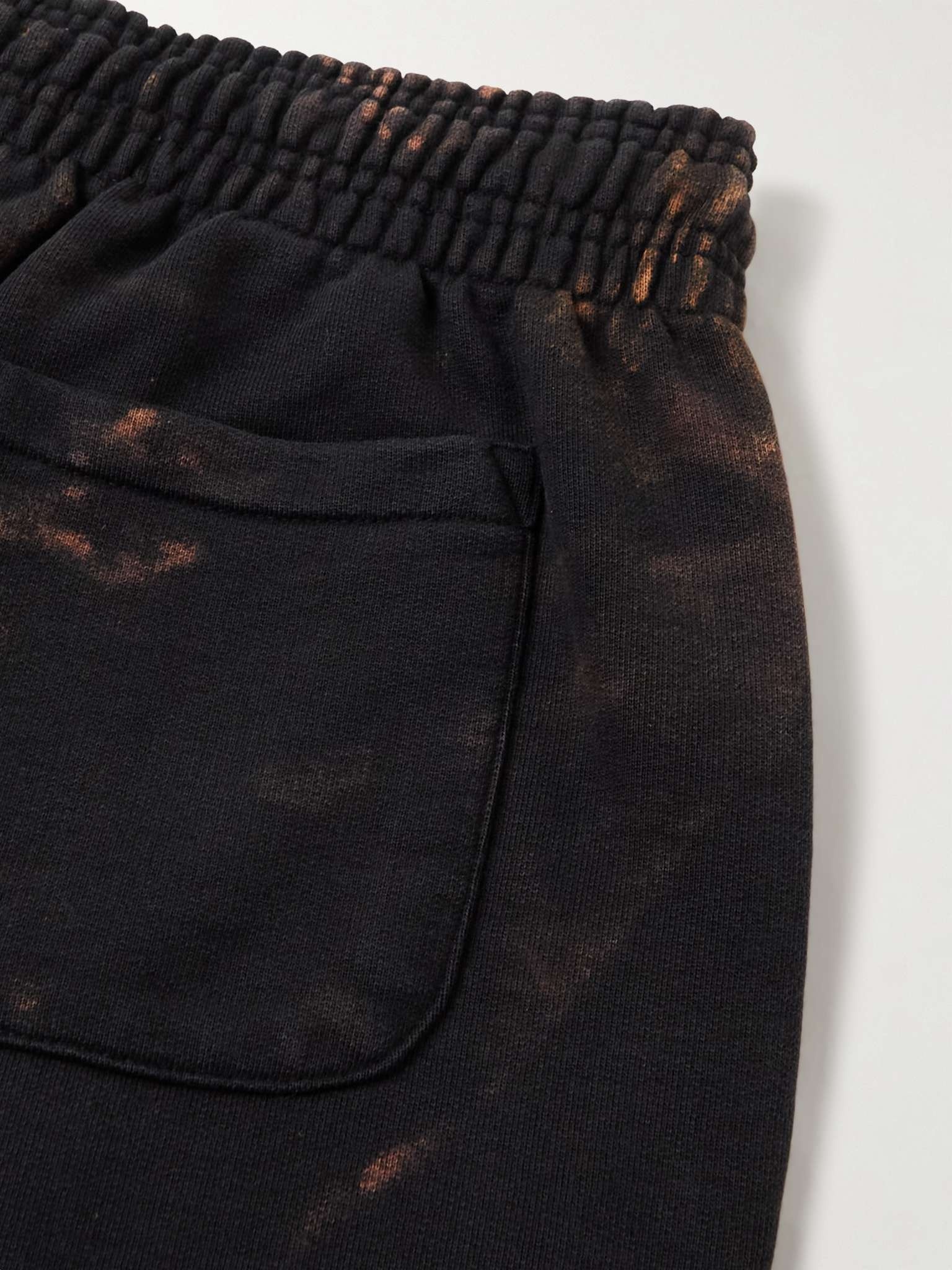 Wide-Leg Logo-Embroidered Bleached Cotton-Blend Jersey Sweatpants - 5