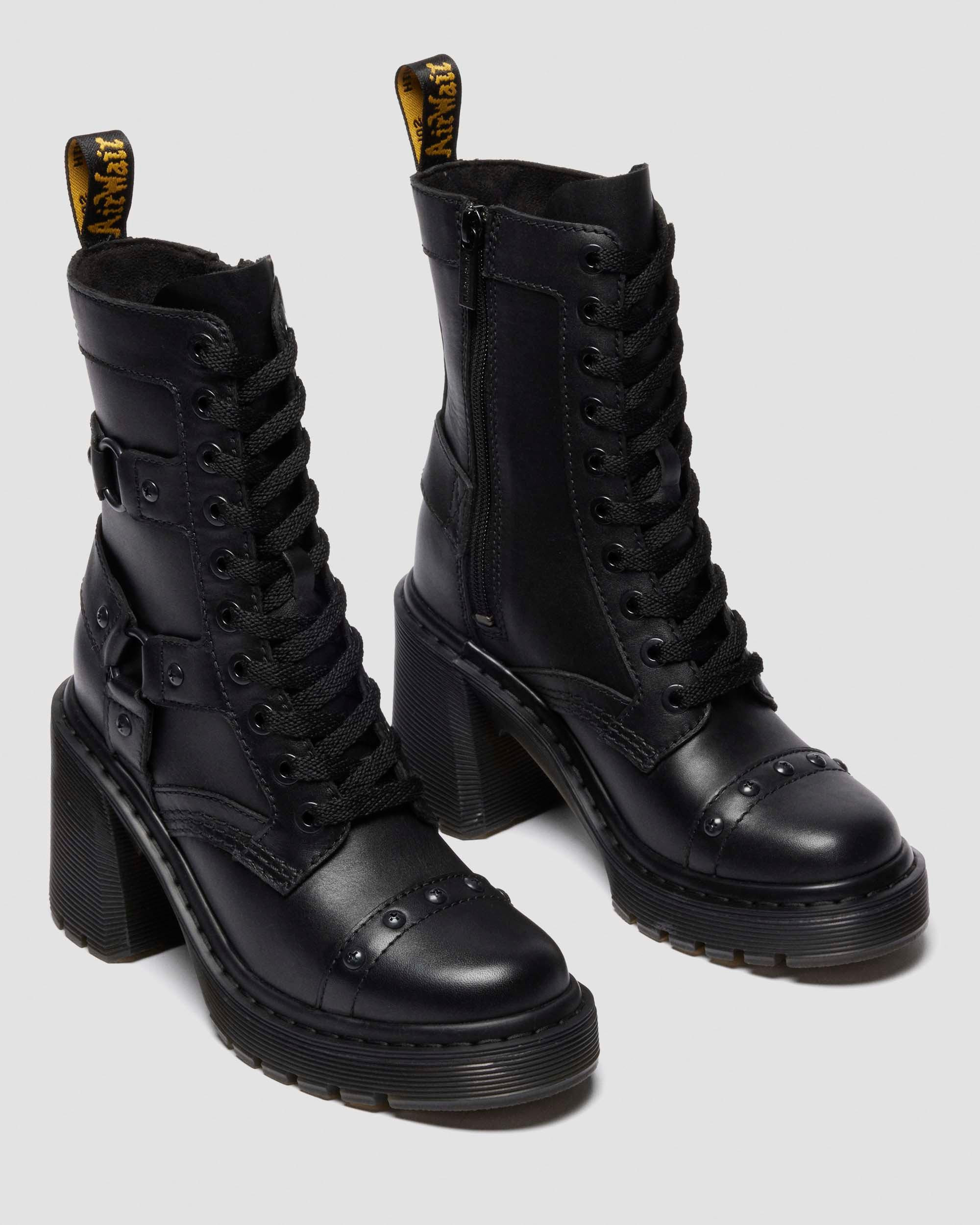 CHESNEY HARNESS SENDAL LEATHER HEELED BOOTS - 4