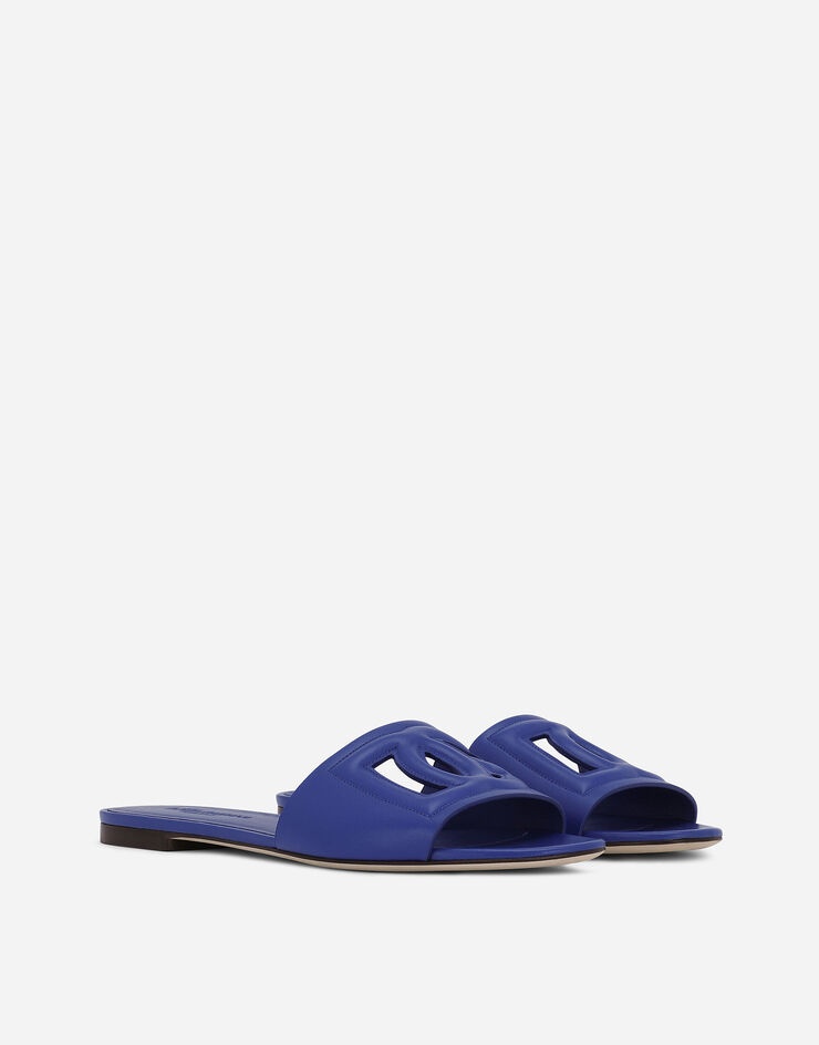 Calfskin sliders with DG logo - 2