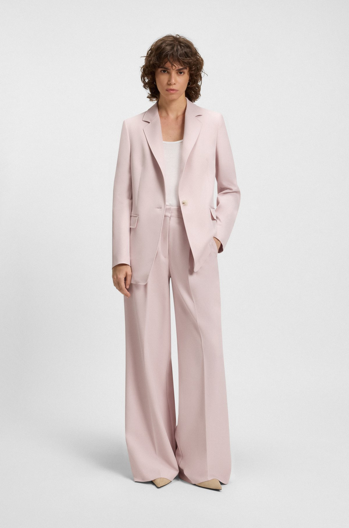 FITTED BLAZER IN STRETCH FABRIC - 3