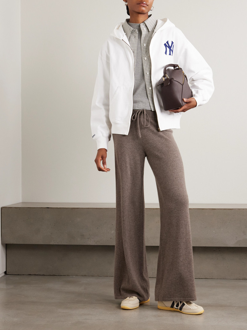 Sporty & Rich + '47 And New York Yankees Appliquéd Cotton-jersey Hoodie outlook