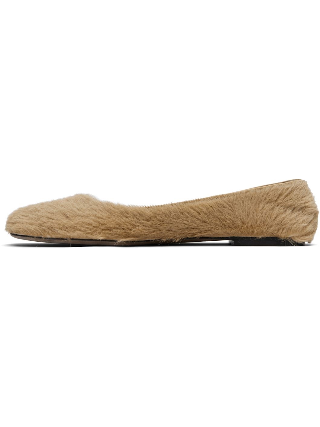 Beige Square Ballet Ballerina Flats - 3