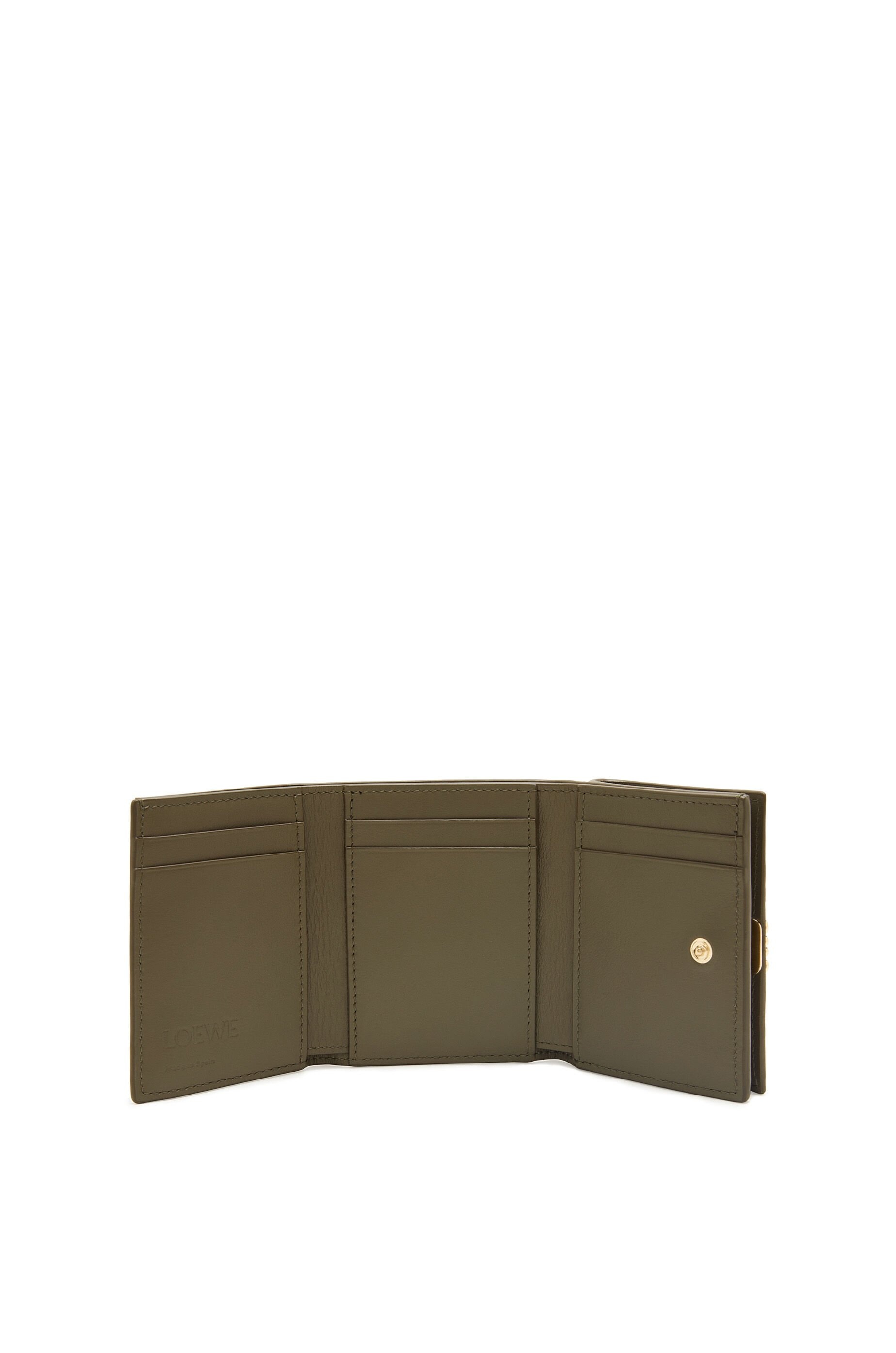 Puffer Anagram trifold wallet in shiny nappa calfskin - 2