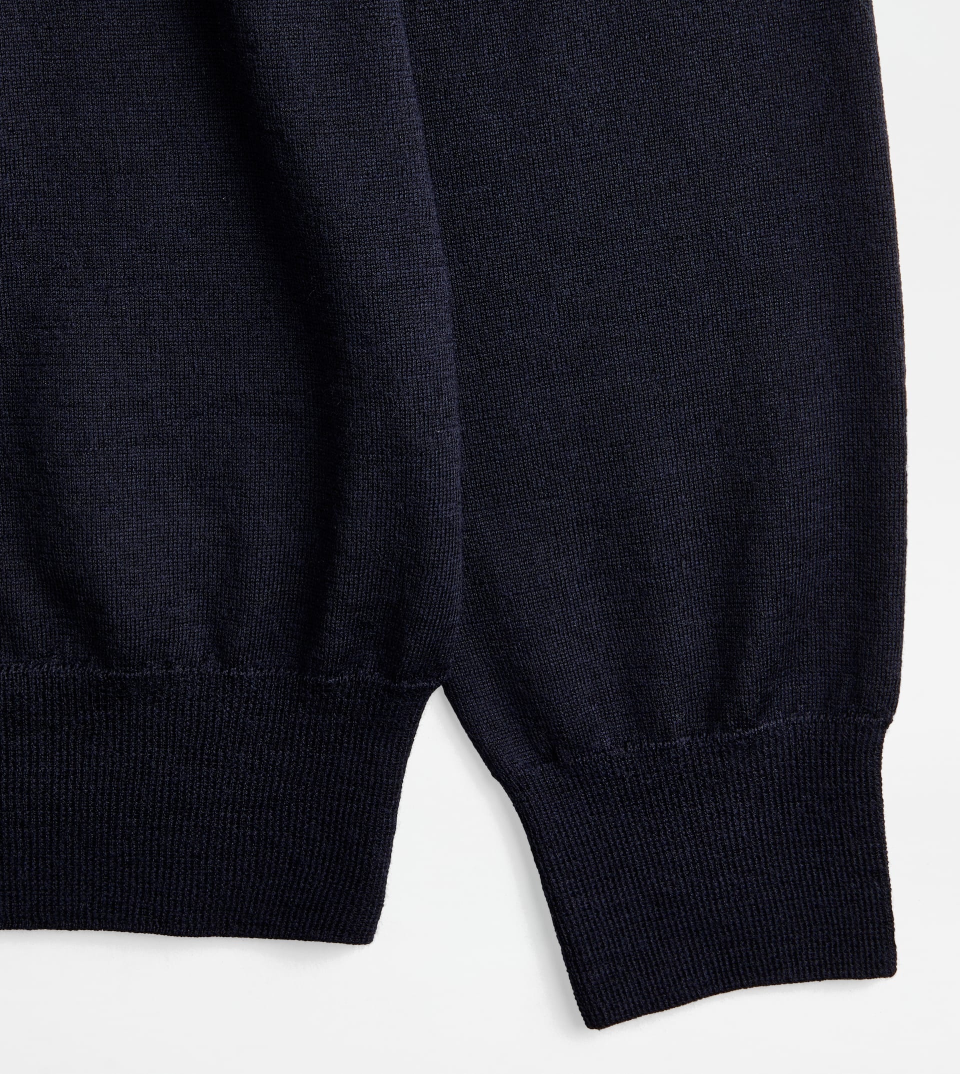 POLO SHIRT IN WOOL AND SILK - BLUE - 4