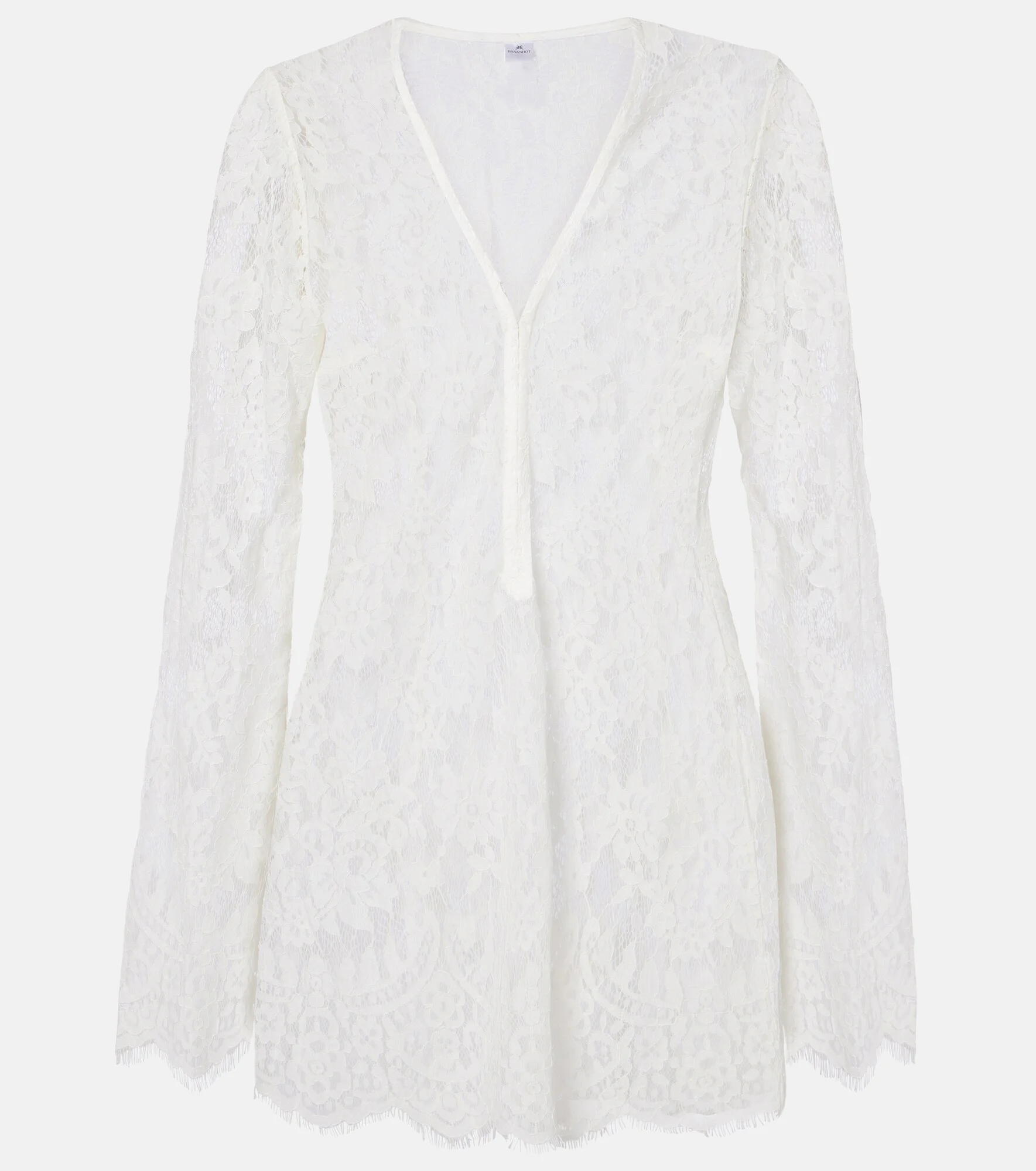 Millie lace cotton-blend minidress - 1