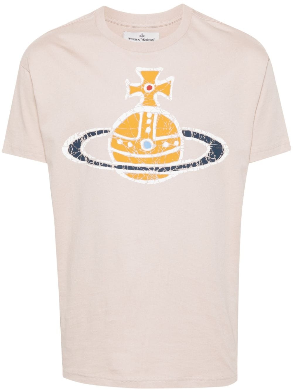 Orb-logo-print cotton T-shirt - 1