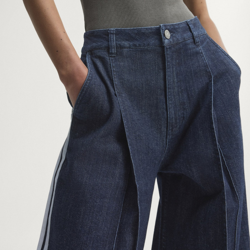DENIM PLEATS WIDE LEG PANTS 7