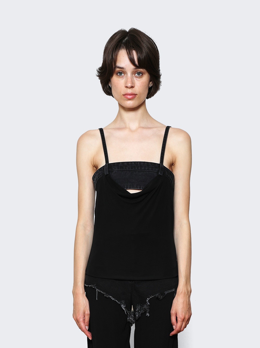 Draped Duo Bustier Black - 3