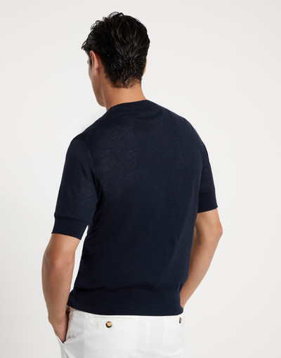 Brunello Cucinelli Cotton and silk lightweight knit T-shirt outlook