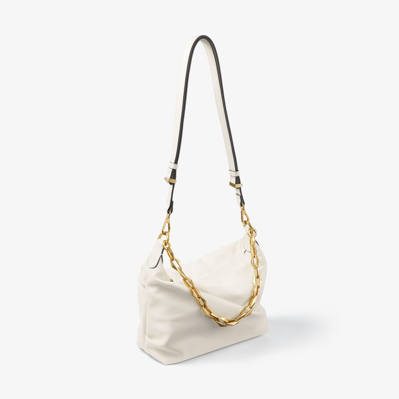 Diamond Soft Hobo M Latte Soft Calf Leather Hobo Bag with Chain Strap 10