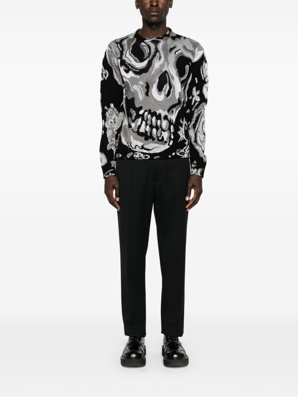 abstract pattern-jacquard jumper - 2