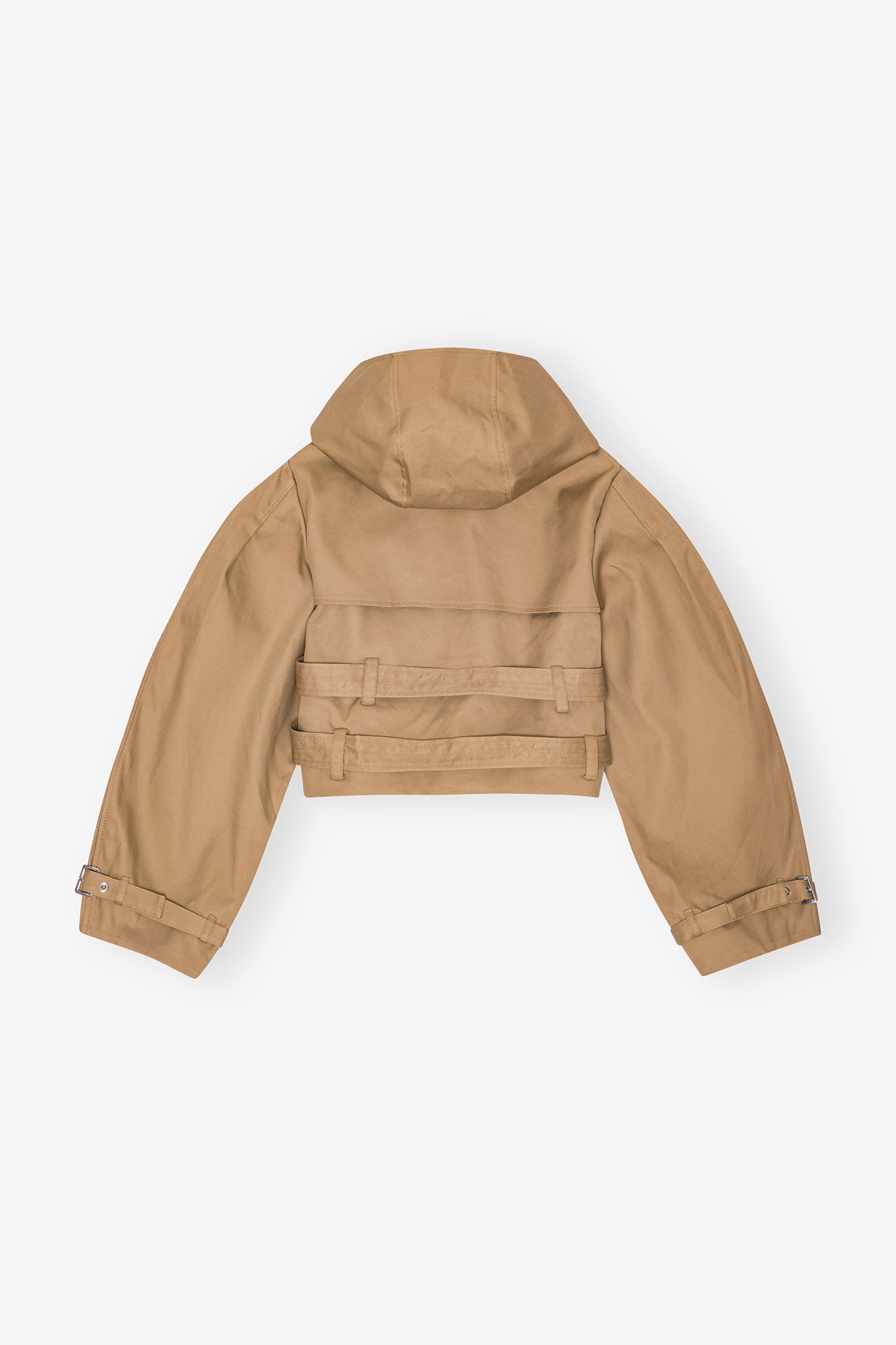 CAMEL BONDED COTTON SHORT JACKET - 7