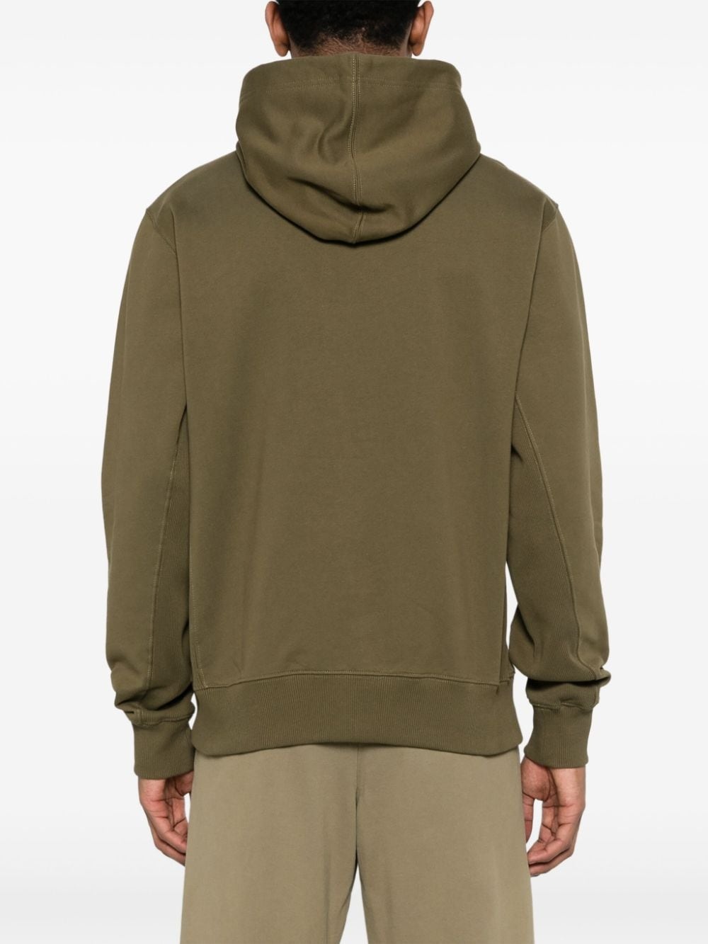 logo-print cotton hoodie - 4