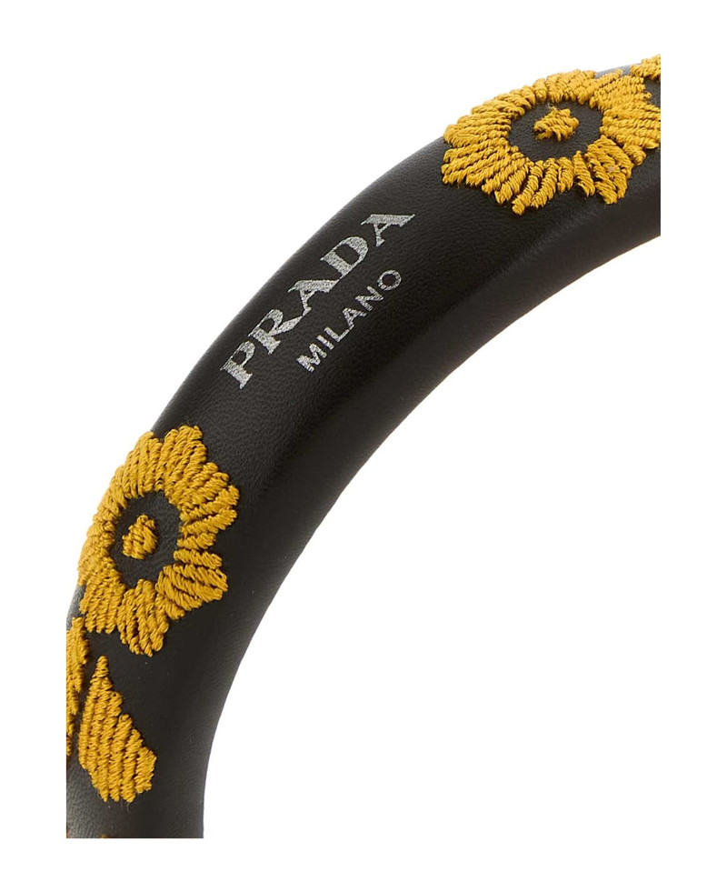 Prada Brown Nappa Leather Hairband outlook