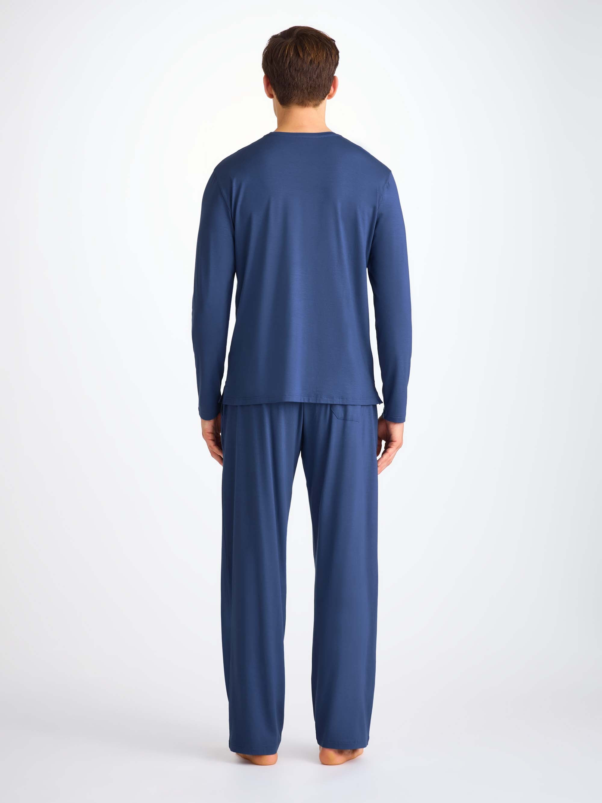 Men's Lounge Pants Basel Micro Modal Stretch Sapphire - 4