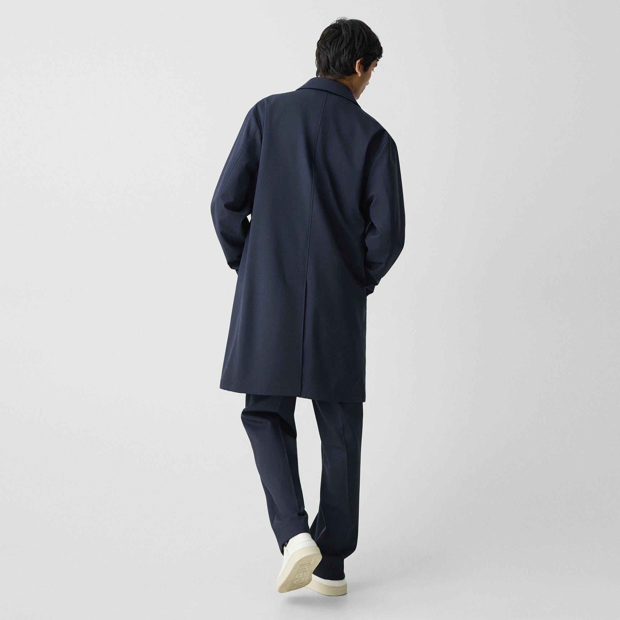 Single-Breasted Overcoat in Stretch Wool - 4