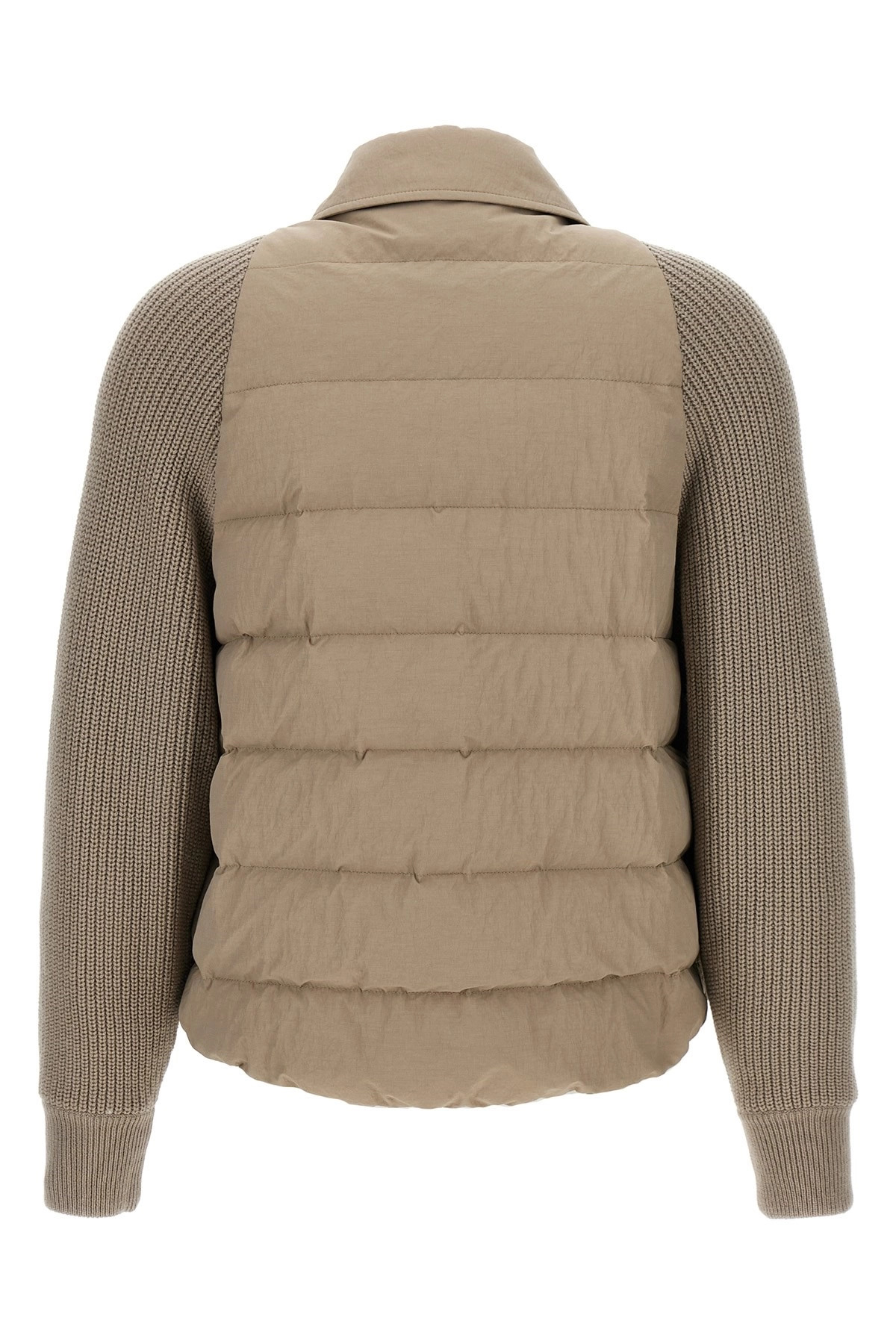 Two-material 'Shiny Flap Detail' down jacket - 2