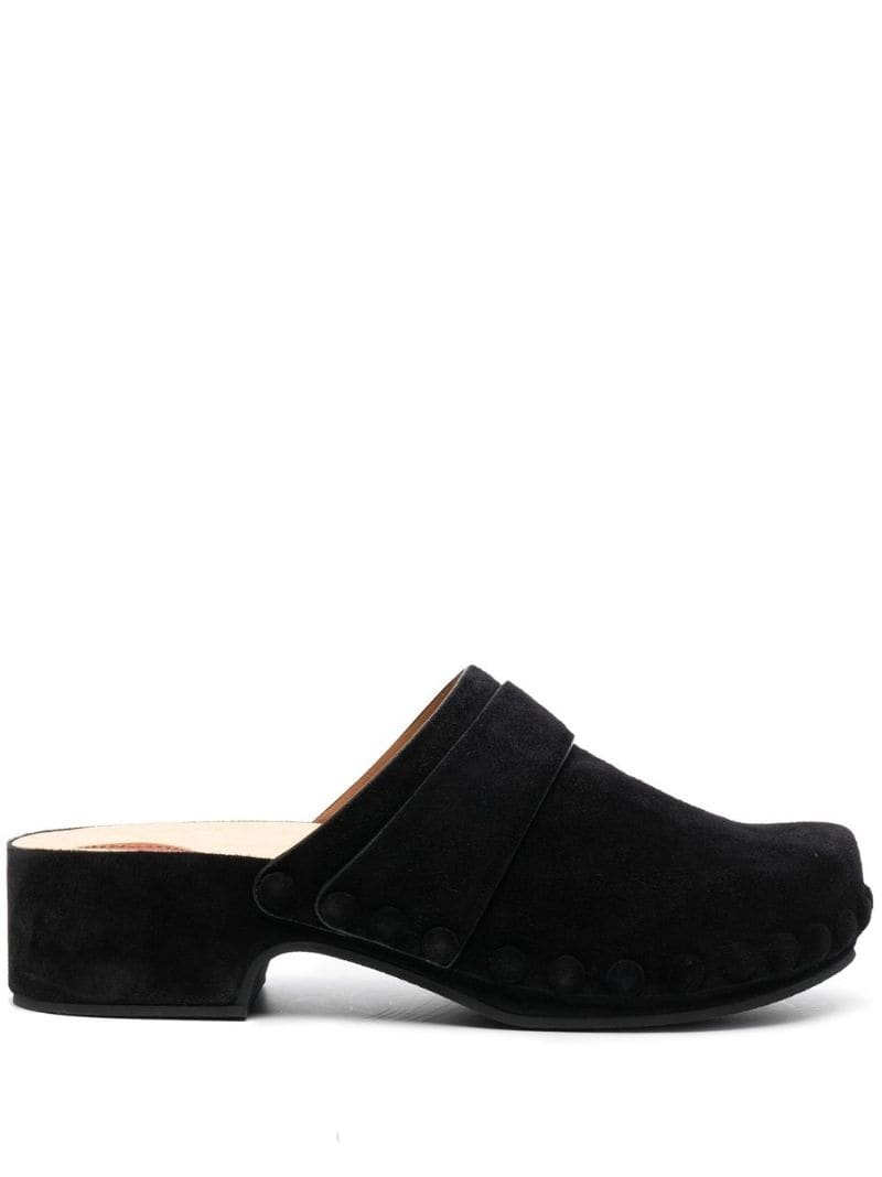 suede clog mules - 1