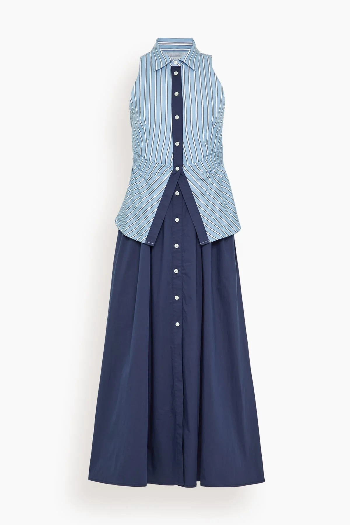 Hannah Dress in Cloudy Blue/Optic White - 1