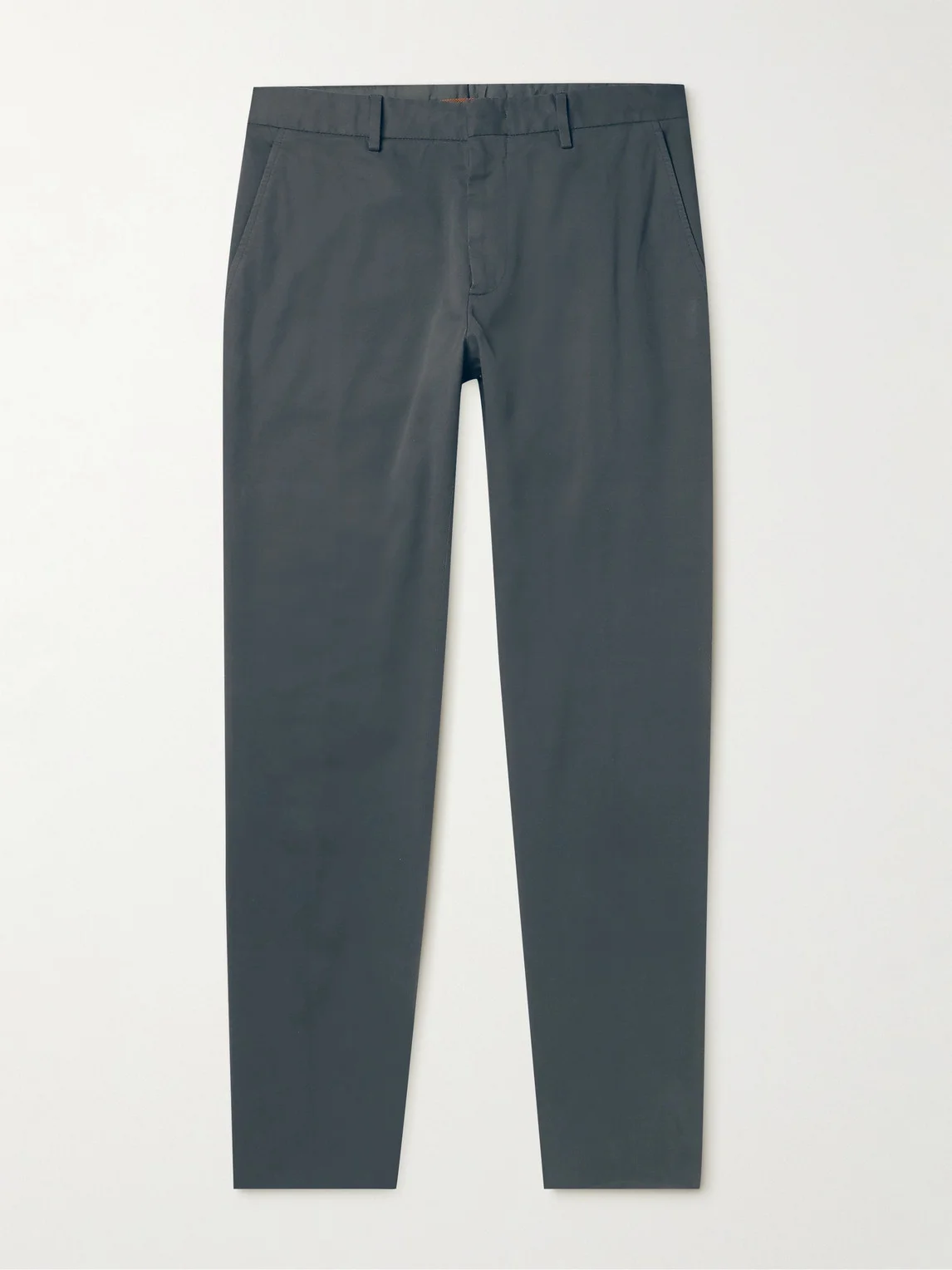 Tapered Stretch-Cotton Trousers - 1