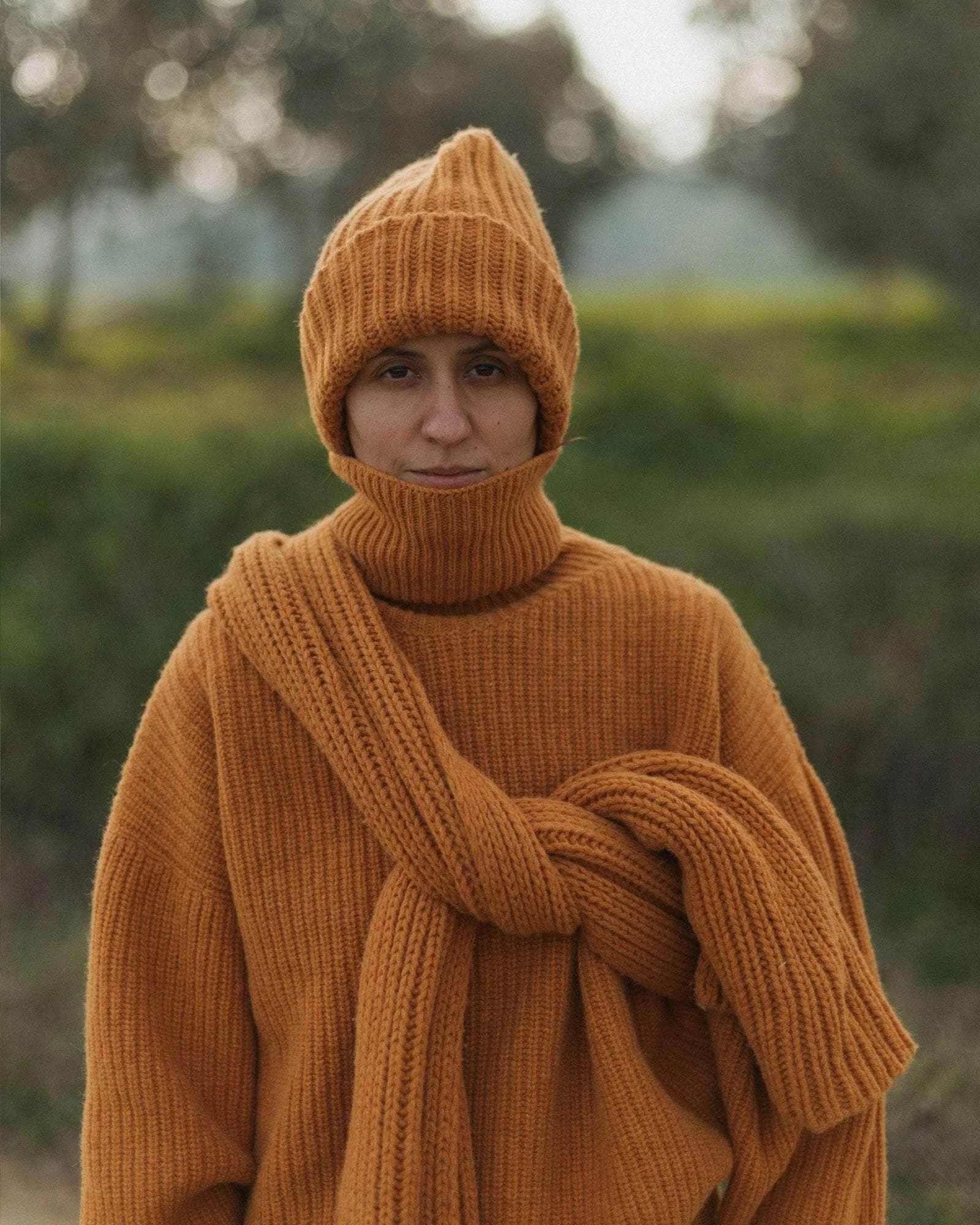 Mea Scarf - Recycled Wool Rib - 1