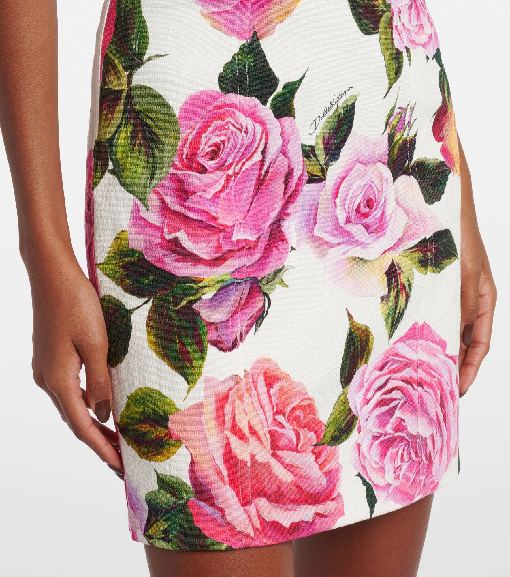 Floral cotton-blend minidress - 5