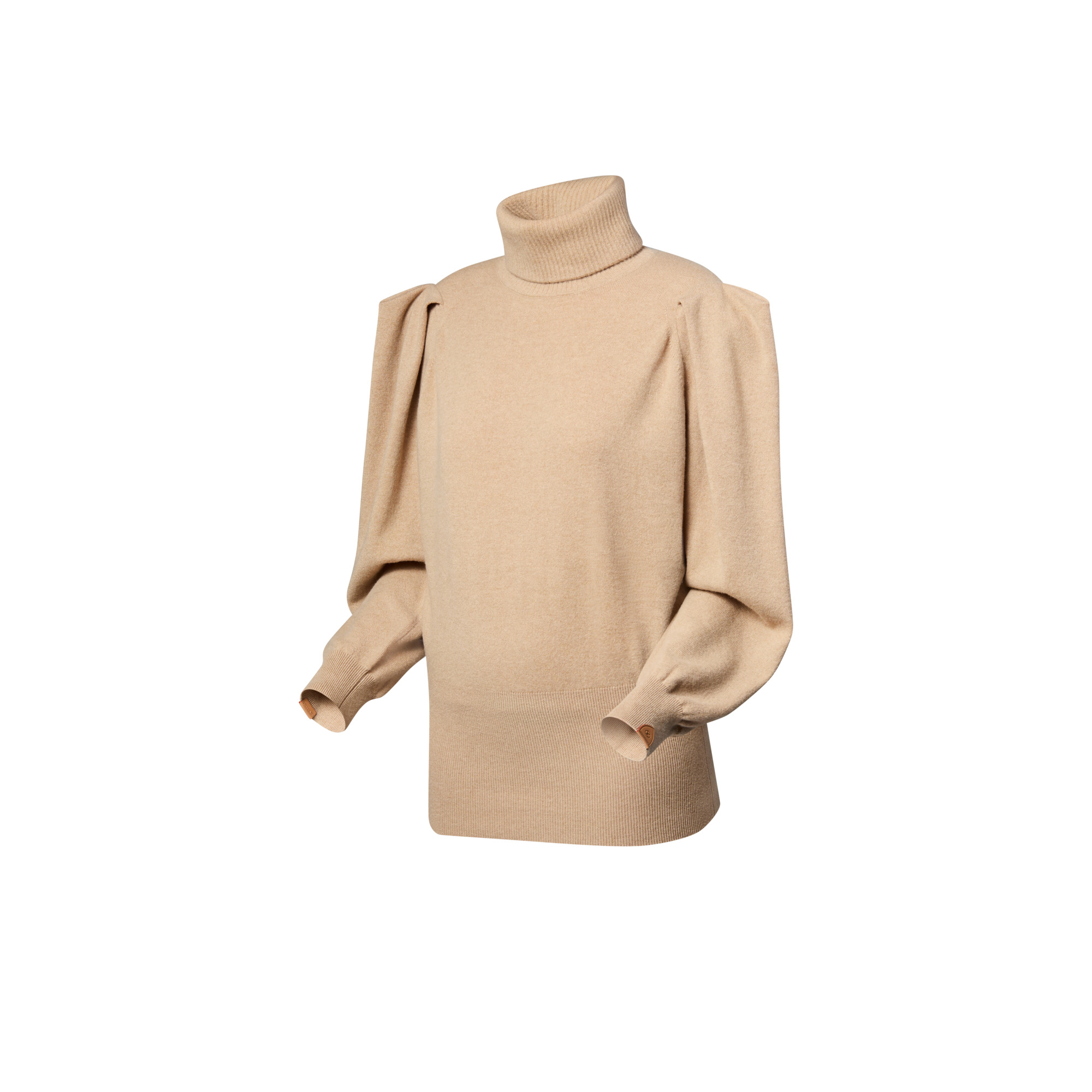 Pleat Shoulder Cashmere Pullover - 2