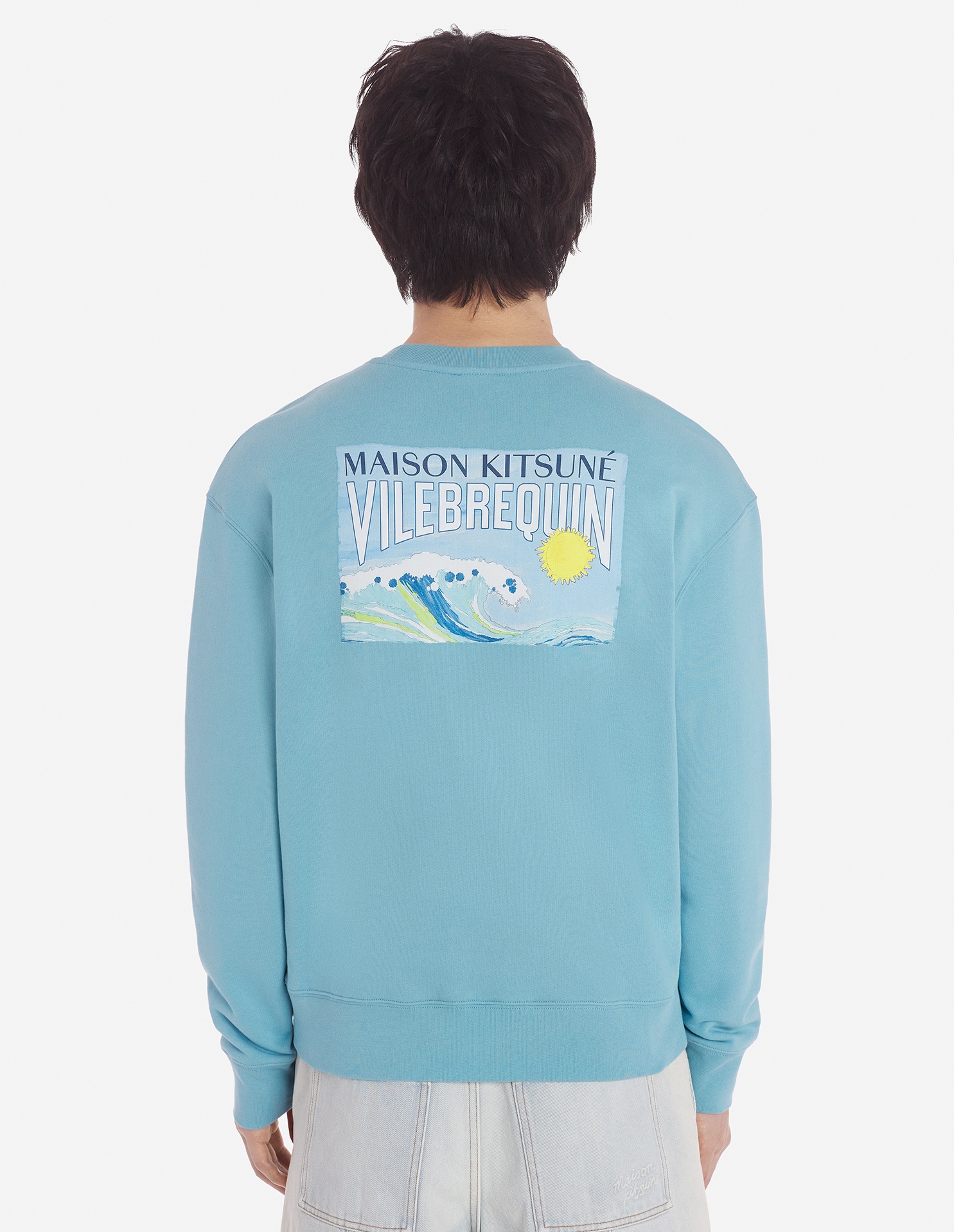 【送料&関税込】Maison KitsunAC X Vilebrequin Comfort Sweats Vilebrequin Vilebrequin x Maison Kitsuné Wave Stripe Swim