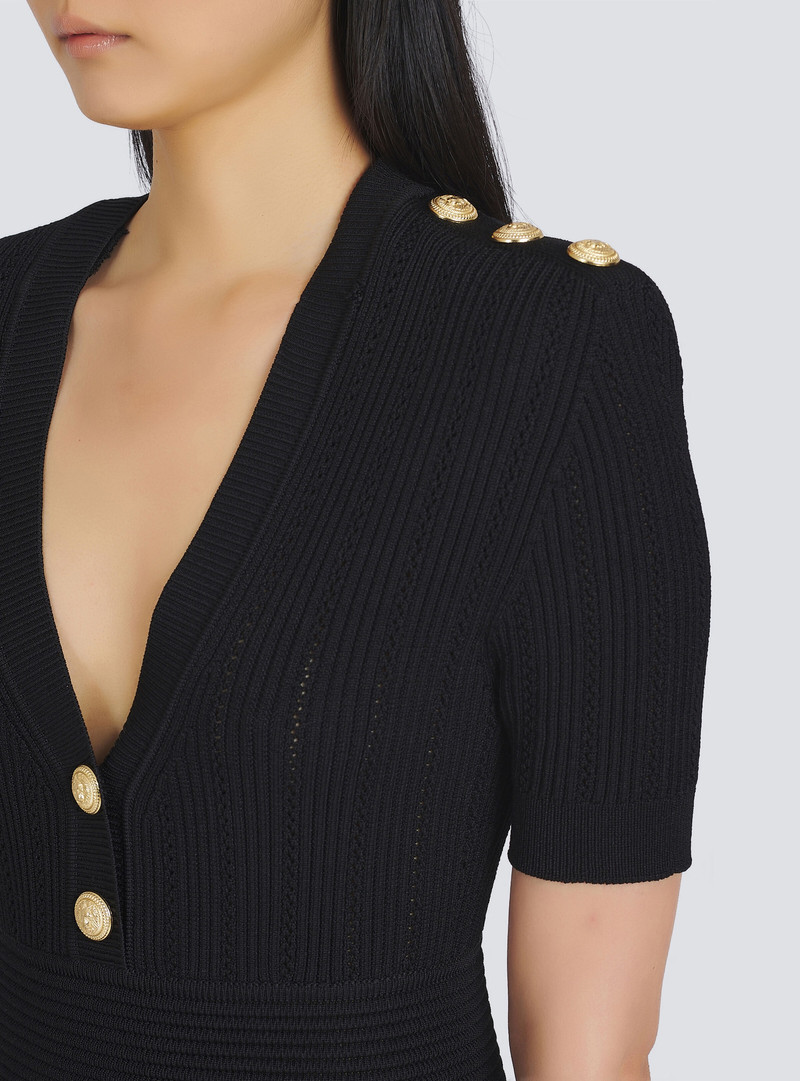 Balmain Short eco-designed knit dress outlook