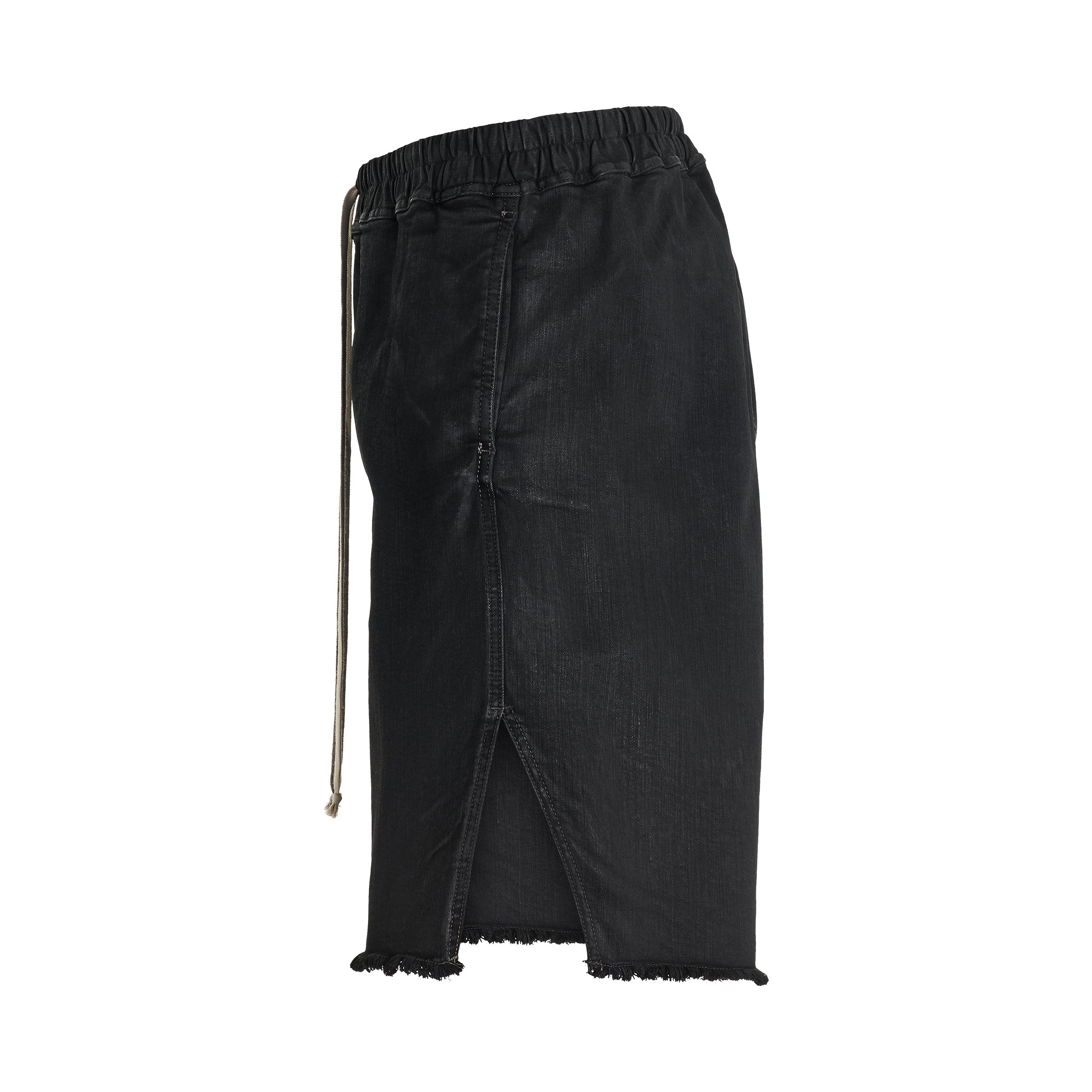 Long Boxers Shorts in Black Wax - 3
