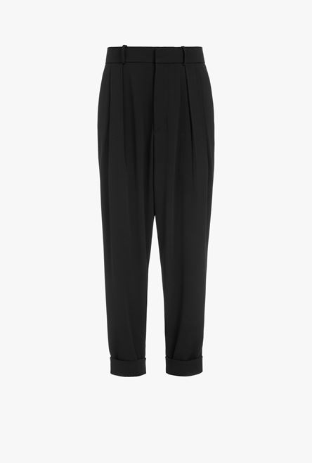 Black crepe harem pants - 1
