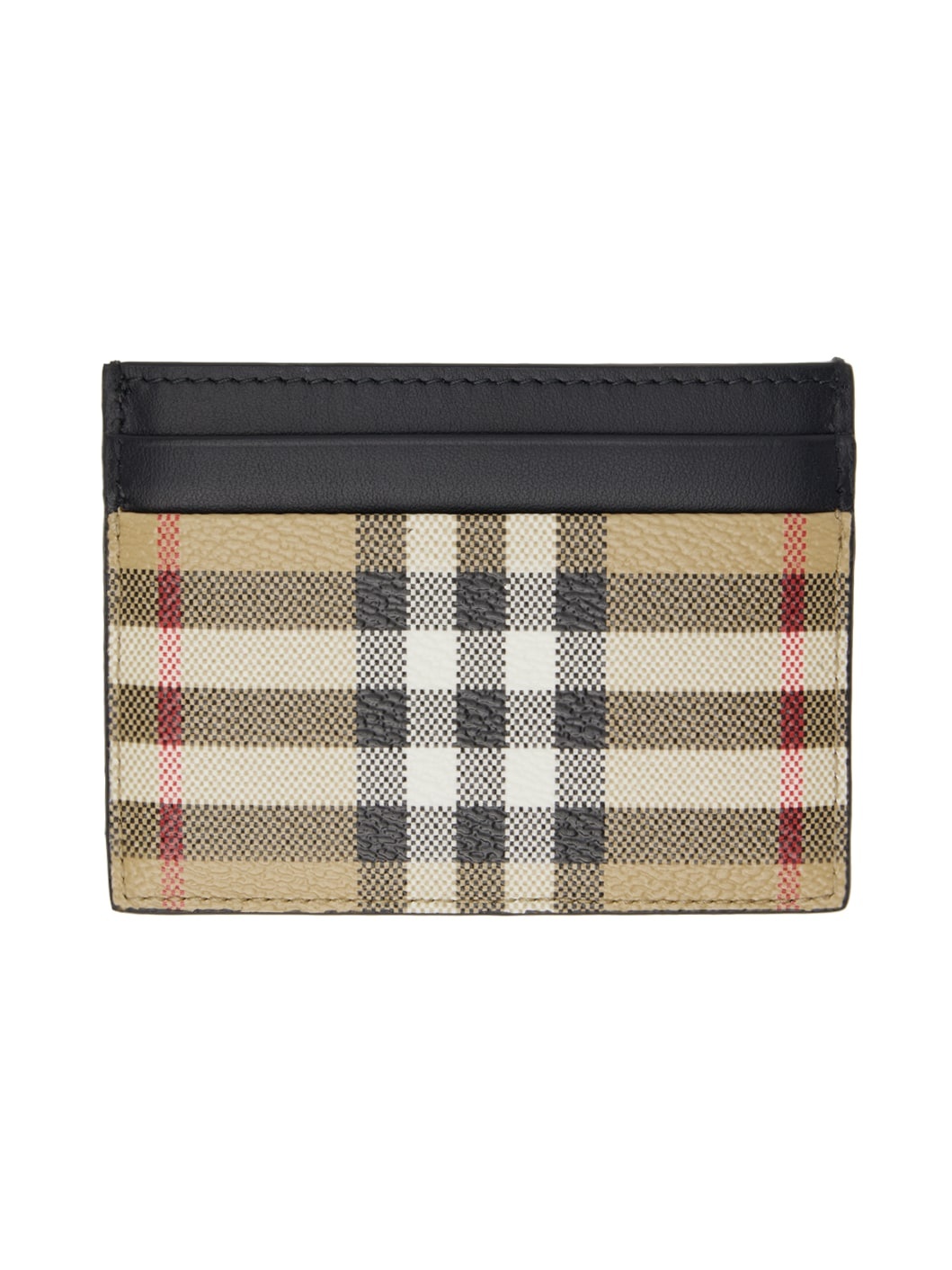 Beige Check Card Holder - 2
