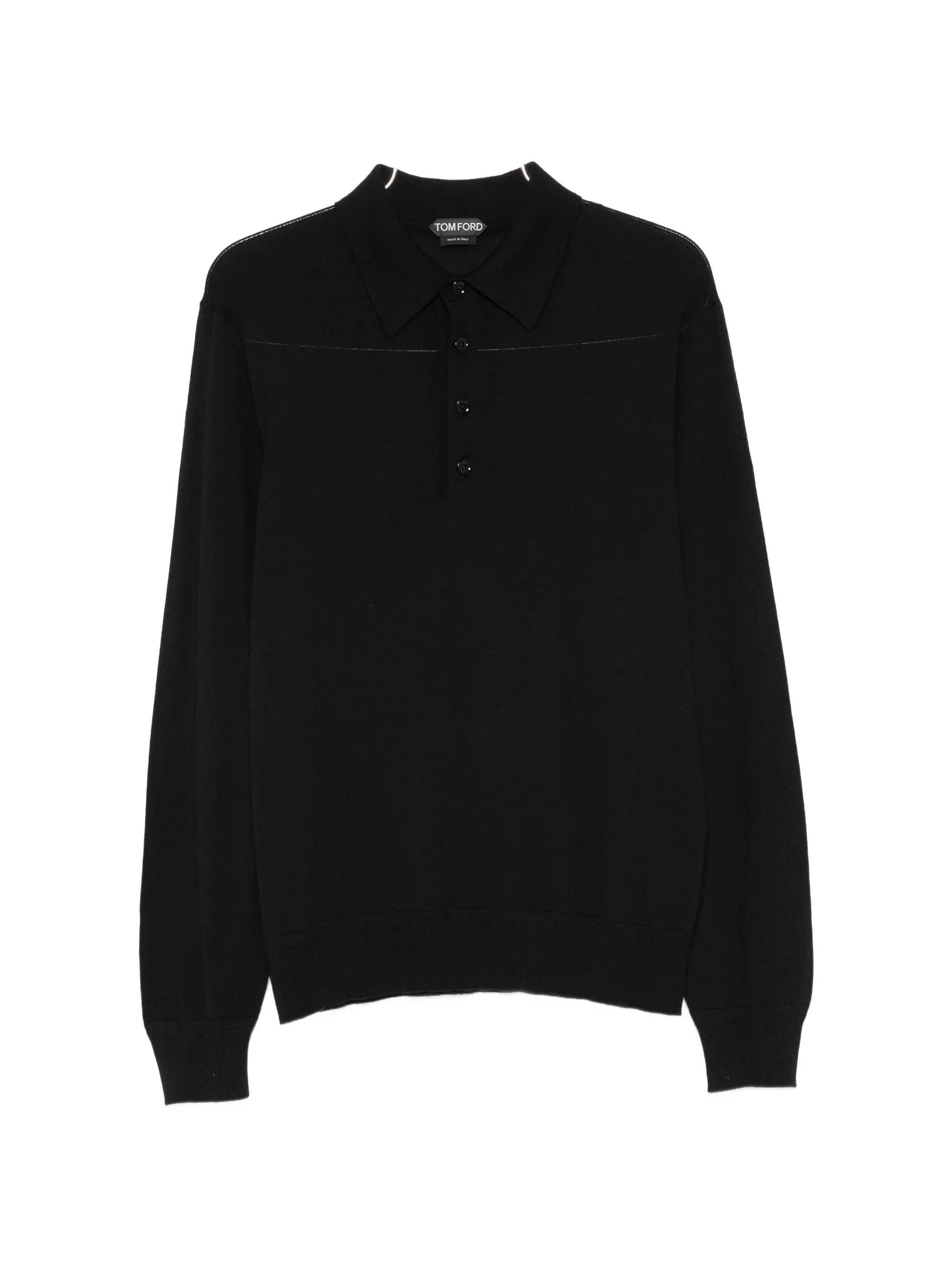Tom Ford Long-sleeve Fine-knit Polo Shirt - 1
