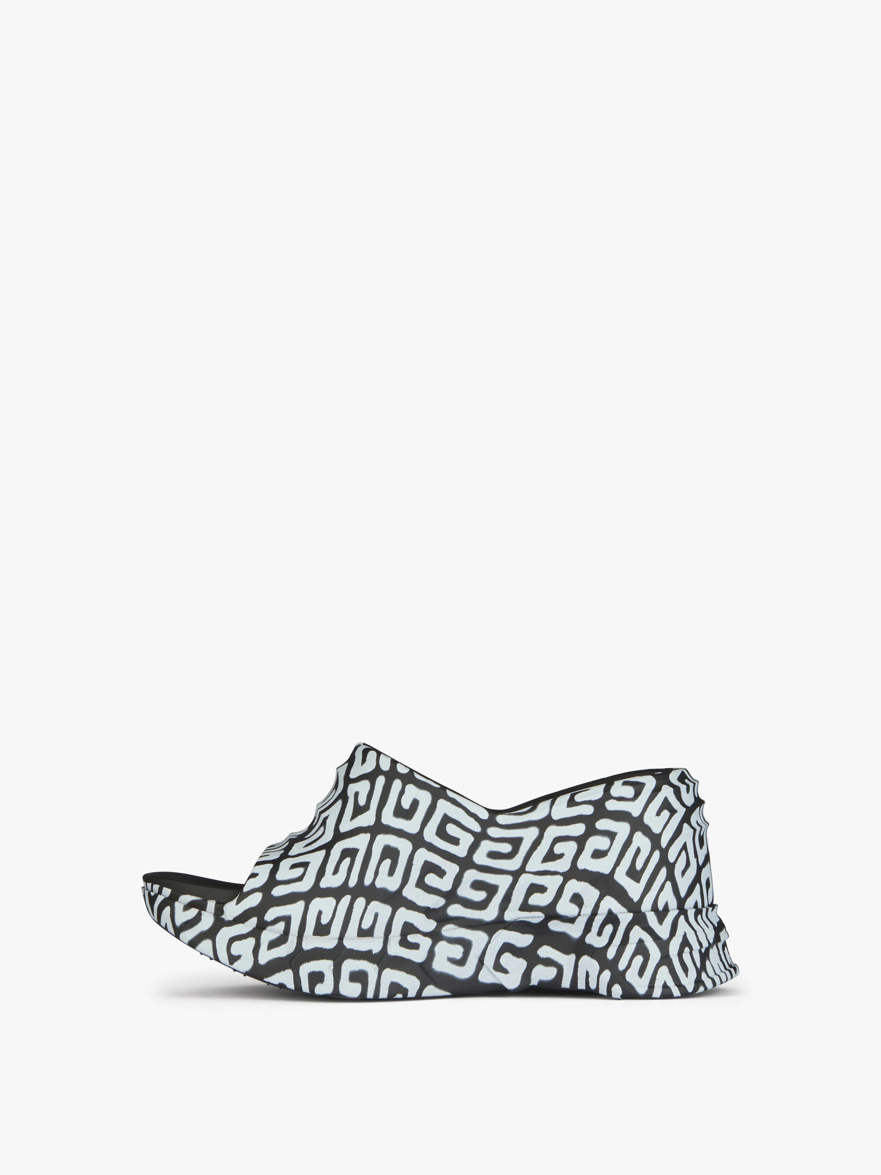 MARSHMALLOW SANDALS IN RUBBER WITH TAG EFFECT 4G PRINT - 3