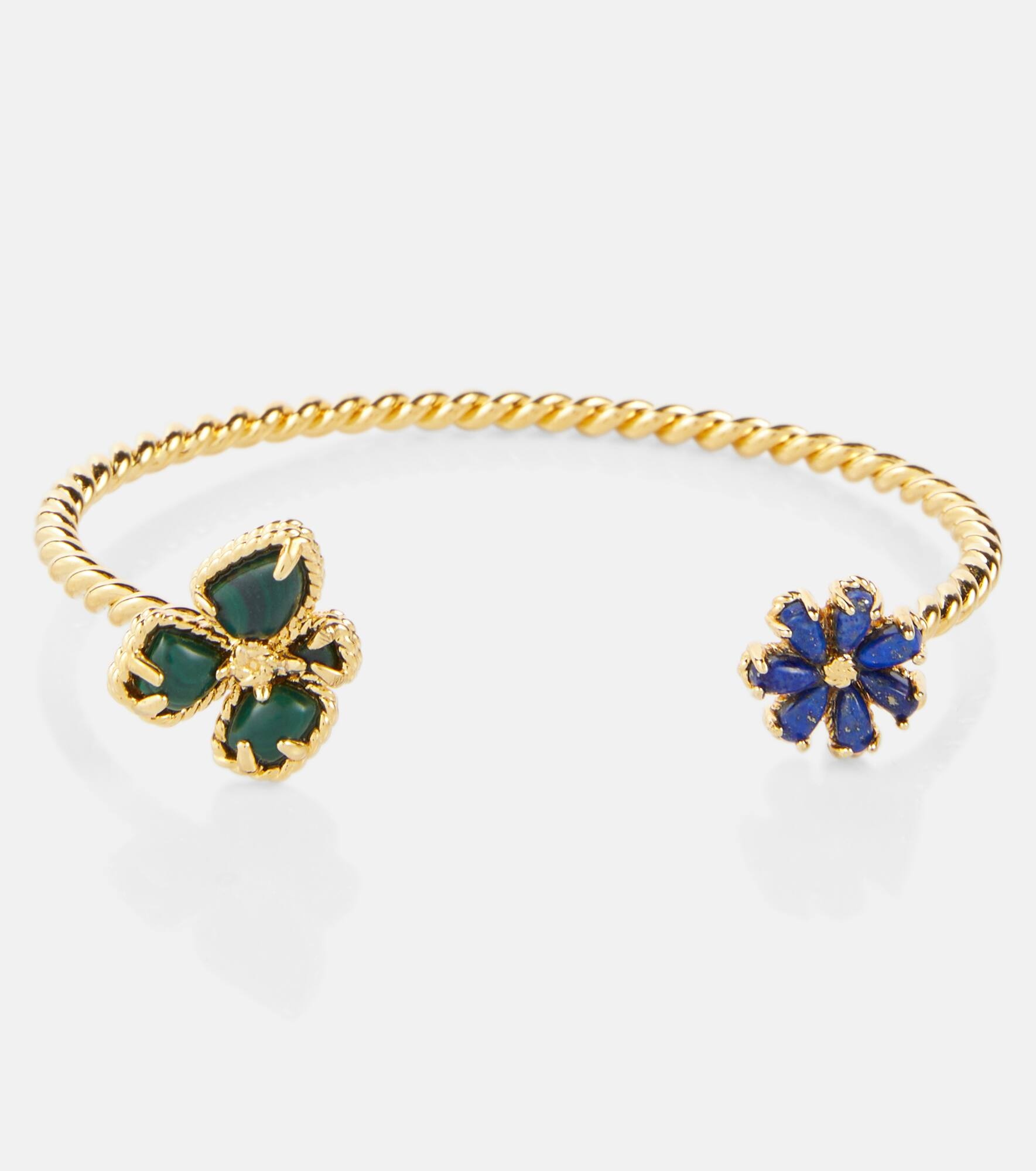 Bloom embellished cuff bracelet - 1