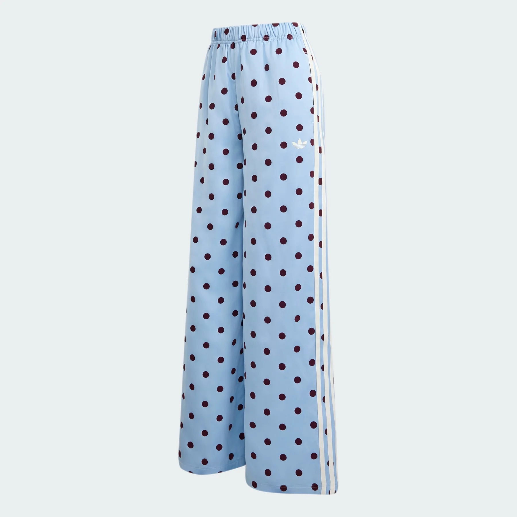 SATIN POLKA DOTS WIDE LEG PANT - 1