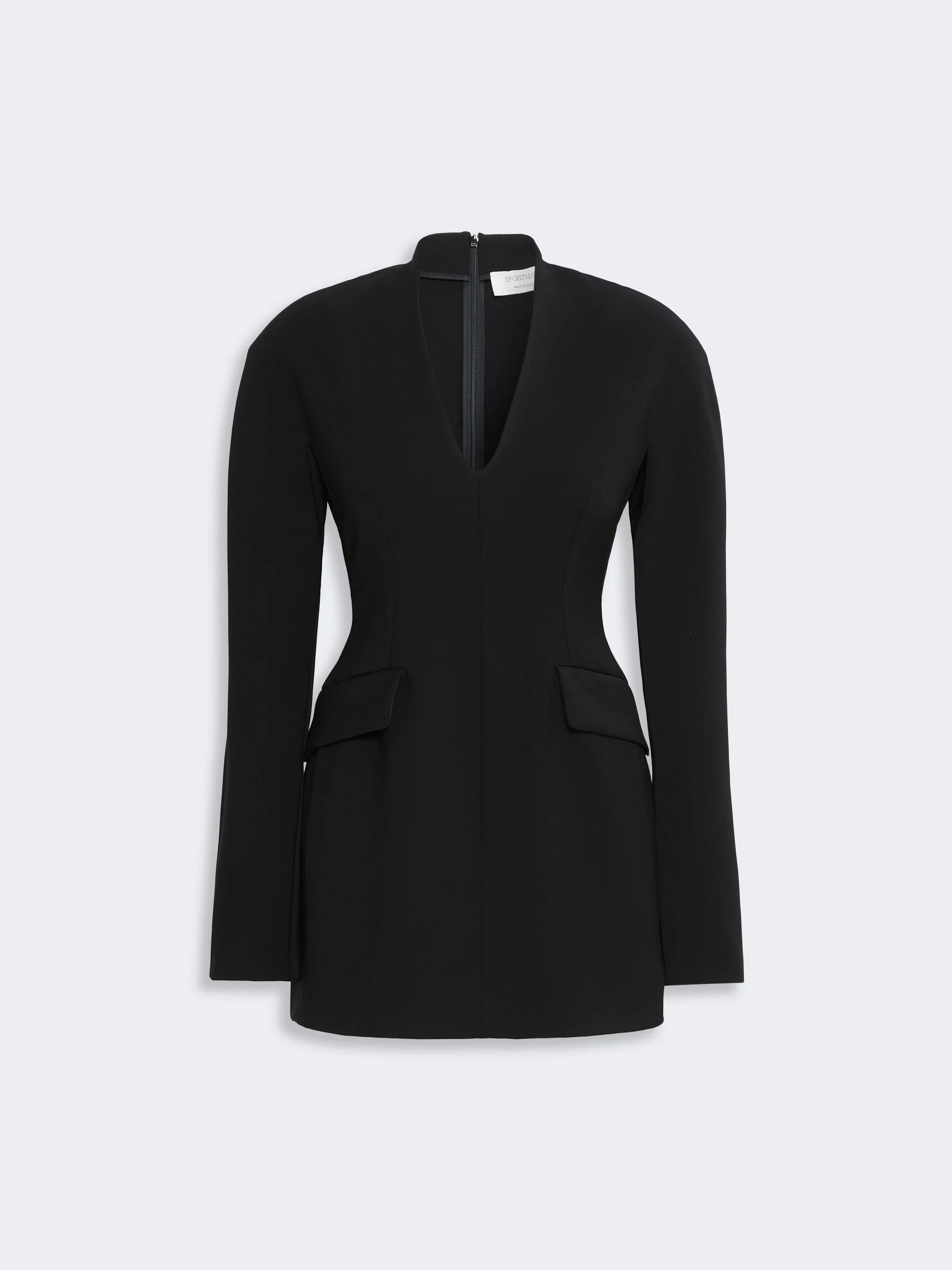 TEFRITE07 Stretch viscose-blend hourglass dress - BLACK - 1