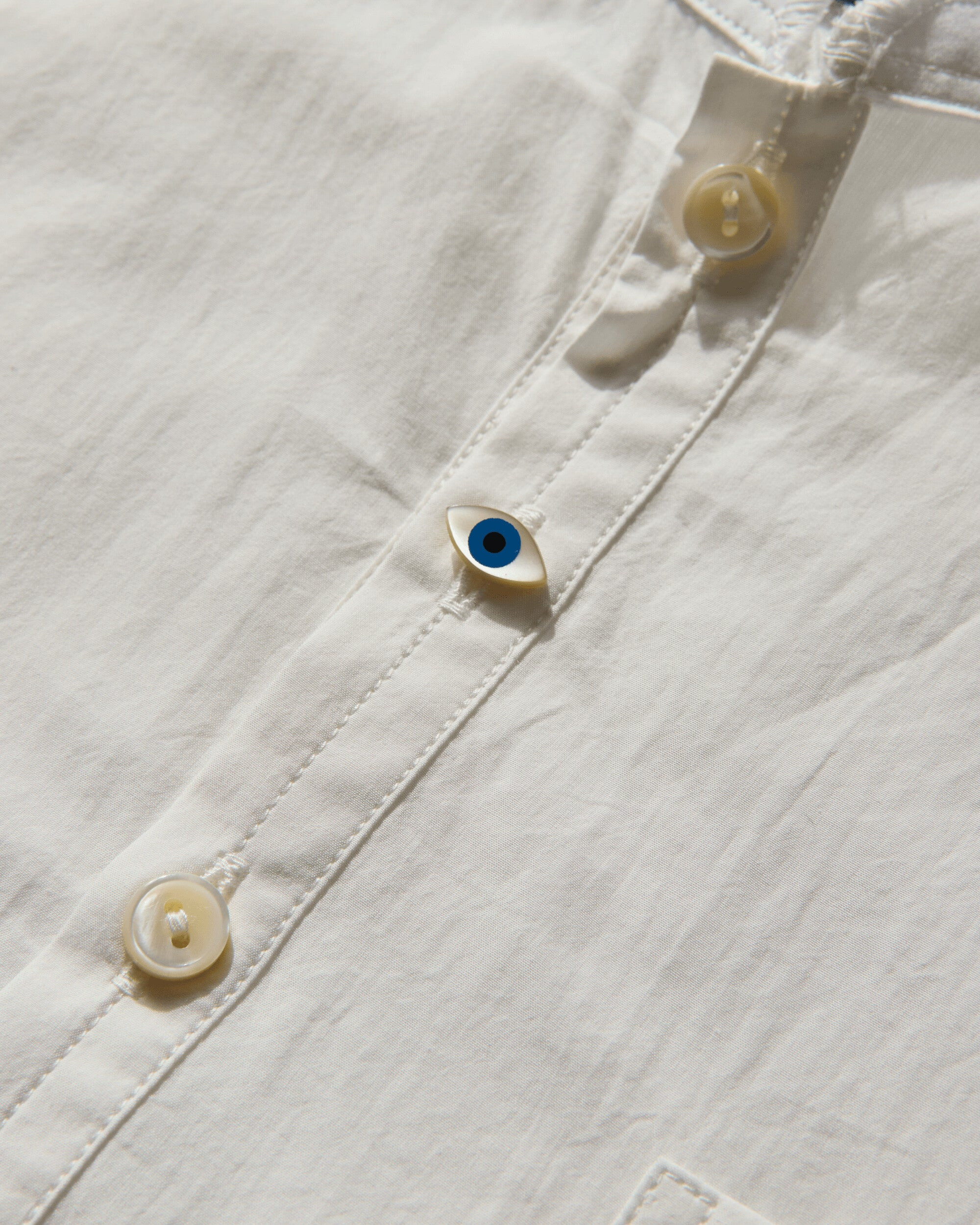 Men's Cotton Typewriter Pullover Shirt White - 4