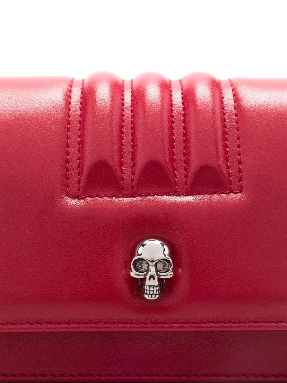 Skull leather crossbody bag - 5