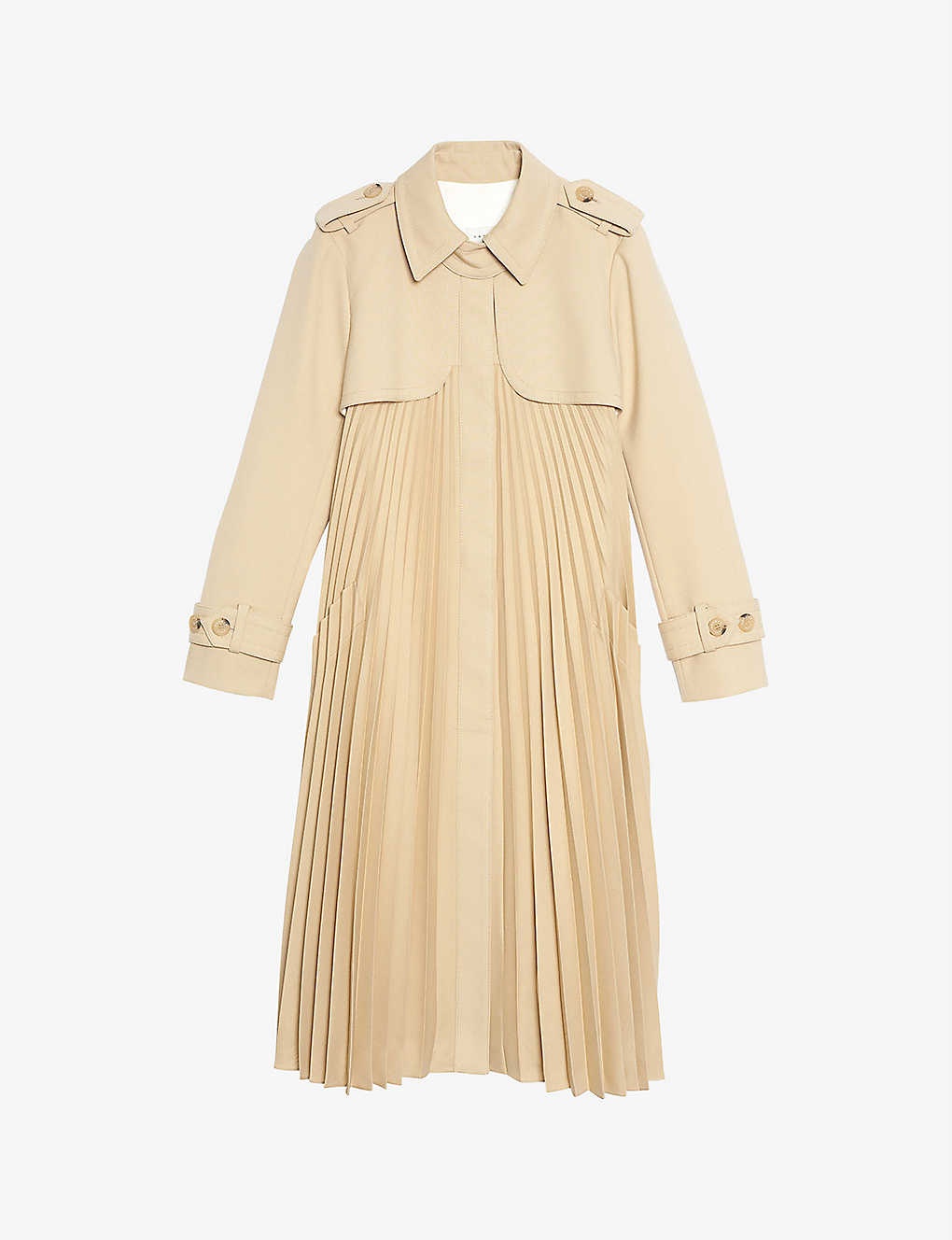 【海外限定】Sandroコート☆Vino belted satin-crepe coat Sandro Vino belted satin-crepe coat | selfridges | REVERSIBLE