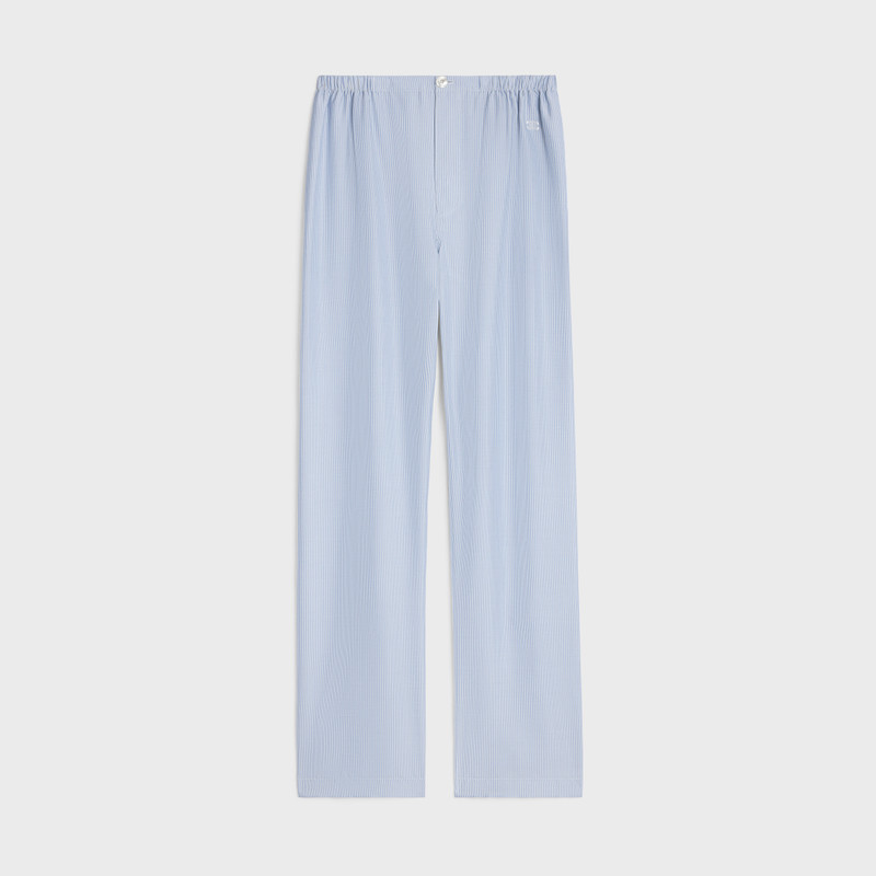 pajama pants in striped silk 1