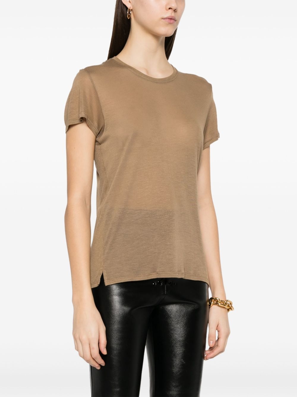 semi-sheer T-shirt - 3