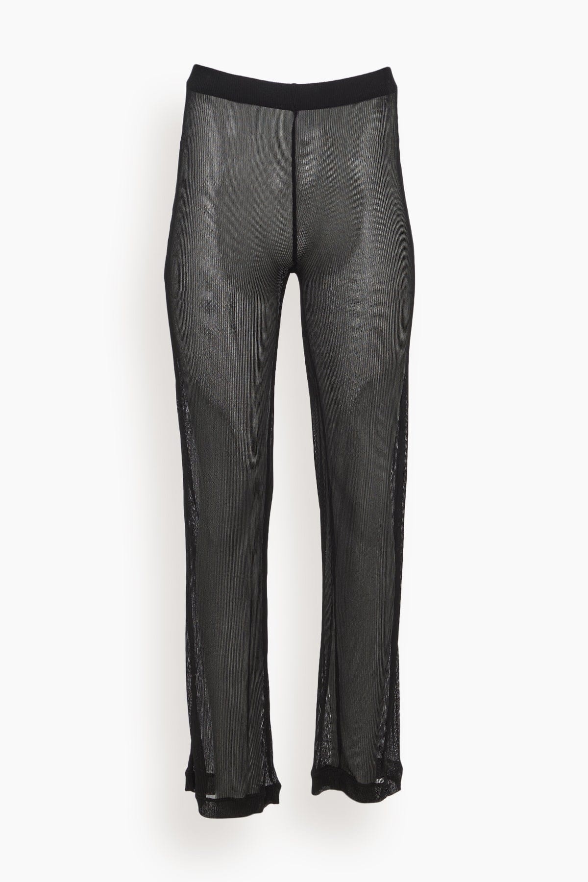 Sheer Relaxed Trousers in Black - 1